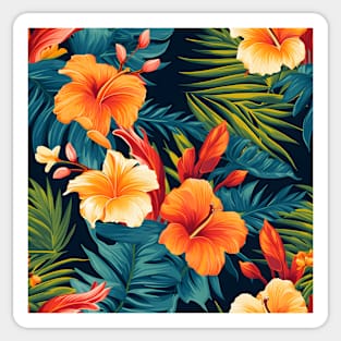 Tropical Flowers Pattern 6 Sticker